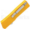 Lightning Yellow D/A OTF Automatic Knife l Black Drop-Point l For Sale
