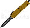 Delta Force Brown OTF Automatic Knife Skull Two-Tone Serrated l For Sale