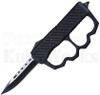 Delta Force Automatic D/A OTF Knuckle Knife Carbon Fiber l For Sale