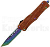 Delta Force Wood D/A OTF Knife Tanto l 3.6" Spectrum Blade l For Sale