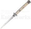 Frank B. 11" Simulated Ivory Stiletto Automatic Knife l For Sale