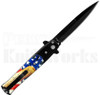 Milano 9" Stiletto We The People Automatic Knife l Black Blade