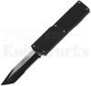 Lightning HD Black OTF Automatic Knife l Tanto Two-Tone Serrated l For Sale