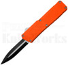 Lightning Orange D/A OTF Automatic 2-Tone Double Edge Knife l For Sale