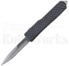 Delta Force BA OTF Automatic Knife Carbon Fiber l Satin Serrated l For Sale