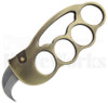 Delta Force Automatic Knuckle Knife Brushed Brass l 1" Satin l For Sale