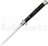 Frank B. 13" Italian Stiletto Bayonet Automatic Knife Dark Horn l For Sale