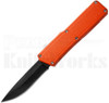 Lightning Orange D/A OTF Automatic Knife l Black Drop-Point l For Sale