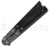 Striker Balisong Butterfly Knife Black ABS l Stonewash Blade