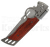 Residential Outlaw Automatic Knife Wood W/ Flashlight l Closed