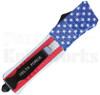 Delta Force OTF Dagger Automatic Knife US Flag l 3.75" Satin Blade