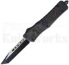 Delta Force OTF Tanto Automatic Knife Carbon Fiber l Two-Tone Blade l For Sale