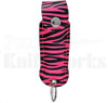 Survivor Self Defense Pepper Spray Keychain Pink Zebra l Holster