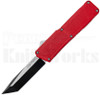 Lightning Red l Tanto Two-Tone OTF Automatic Knife l For Sale