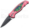 Mary Jane Mini Red Automatic Knife l 2.0" Black Blade l For Sale
