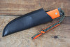 Dan Dugdale Fixed Blade Hunter Knife Orange/Black G-10 l Sheath