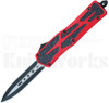 Delta Force Marauder OTF Dagger Automatic Knife Red l For Sale