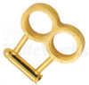 .44 Mag Bullet 2 Finger Gold Knuckle Weight l For Sale