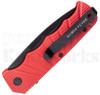 Delta Force Automatic Knife Red Aluminum l Black Serrated