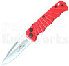 Delta Force Automatic Knife Red Aluminum l Satin 440 l For Sale