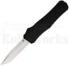 Mantis OTF Automatic Knife Black Aluminum l Satin Tanto l For Sale