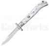 Italian Style 11" Roma Swinguard Pearlex Automatic Knife l For Sale