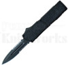 Lightning Elite Black OTF Automatic Knife l Black Dagger Serrated l For Sale