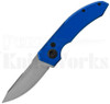 Delta Force Automatic Knife Blue Aluminum l Satin Blade l For Sale