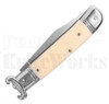 Milano 8" Leverlock Shell Puller Automatic Knife Ivory