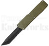 Lightning OD-Green OTF Automatic Knife l Tanto Black Serrated l For Sale