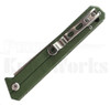 Armed Force Tactical Automatic Knife Green l Stonewash Serrated