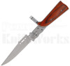 Milano Automatic Knife Wood W/ Flashlight