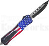 Delta Force OTF Automatic Knife US-Flag ABS l 2-Tone Clip Point