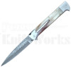 Samir Ahmad 11" Camel Bone Stiletto Automatic Knife l For Sale