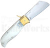 Igor Rodini 8.5" Fulcrum Release Automatic Knife White Bone l For Sale