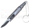 Delta Force Bullet OTF Automatic Knife Keychain Silver l For Sale