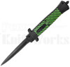 Delta Force Green Carbon Fiber OTF Automatic Knife l Black Blade l For Sale