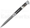 Samir Ahmad 13" Buffalo Horn Stiletto Automatic Knife l Damascus l For Sale