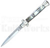 Frank B. 9" Brazilian Horn Stiletto Bayonet Automatic Knife Picklock l For Sale