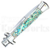 Frank B. 9" Abalone Stiletto Bayonet Automatic Knife Picklock