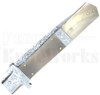 Samir Ahmad Camel Bone 12" Stiletto Automatic Knife l Engraved