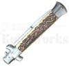 Sterile 8" Italian Stiletto Automatic Knife Stag Horn