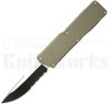Lightning OD-Green OTF Automatic Knife l Two-Tone Serrated l For Sale
