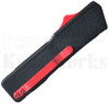 Lightning Black D/A OTF Automatic Knife l Red & Satin Blade