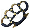Devils Fist Heavy Duty Brass Knuckle Paper Weight Cord-Wrap l Gold l For Sale