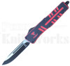 Fury D/A OTF Automatic Knife Red/Black l 3.50" Two-Tone Blade l For Sale