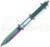 Delta Force Green/Silver Automatic OTF Knife l Spectrum Blade l For Sale