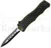 Delta Force Carbon Fiber Automatic OTF Knife Green l Two-Tone Blade l For Sale