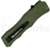 Delta Force Carbon Fiber Automatic OTF Knife Green l Two-Tone Blade