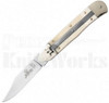 Hubertus Springer 7.75" Automatic Knife White Bone l Clip Point l For Sale